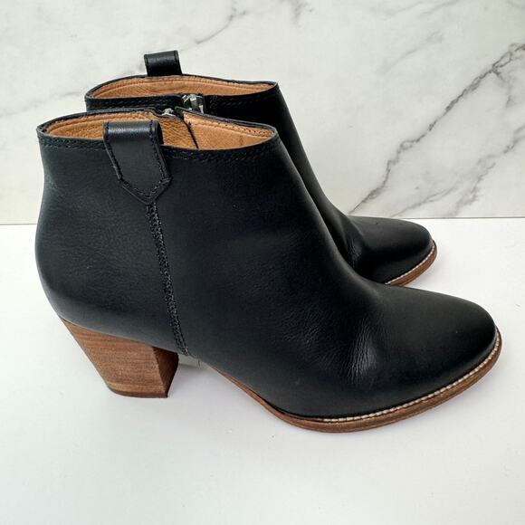 Madewell Womens The Billie Boot Size 8 F5044 Leather Bootie Classic Black - Picture 2 of 11